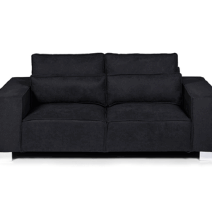omeero 3-Seater Black Sofa in Soft Fabric – Modern & Comfortable